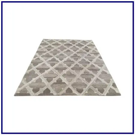 8ft 2in × 10ft 1in Artisan De Luxe Gray Fleur-de-lys Wool Area Rug
