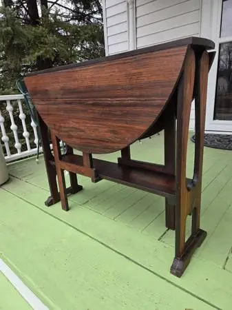 Mid Century Danish Modern Diminutive  Rosewood Drop Leaf Table