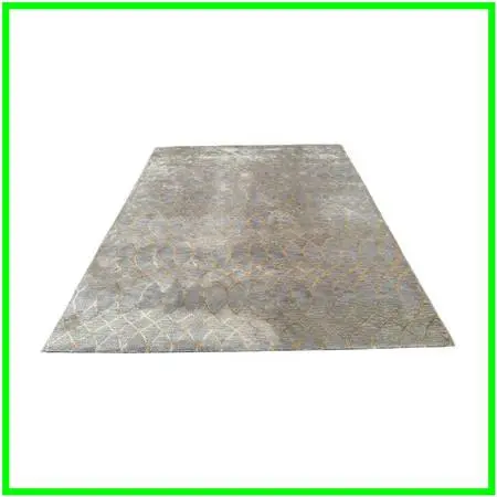 7ft 7in × 9ft 8in Bashian Greenwich Gray + Gold Geometric Area Rug