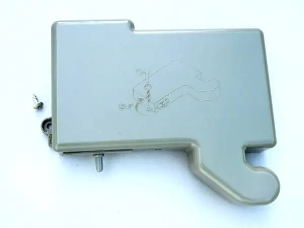 OEM LG Refrigerator RIGHT Door Hinge Cover with Connections, Beeper