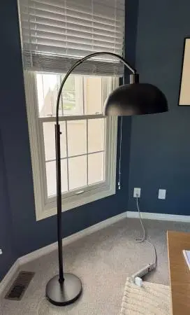 Black Finish Arch Dome Floor Lamp