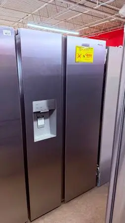 HISENSE STAINLESS STEEL SIDE BY SIDE FRIDGE