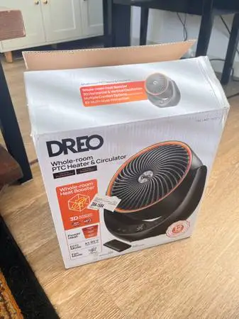 DREO Whole-Room Portable Fan and Heater, Remote, Timer, Oscillation