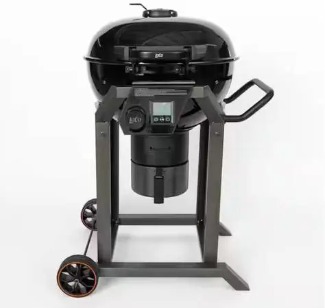 LOCO 22.5 in. SmartTemp Kettle Charcoal Grill in Black with Stand