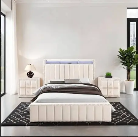 QUEEN Platform BED FRAME NO MATTRESS