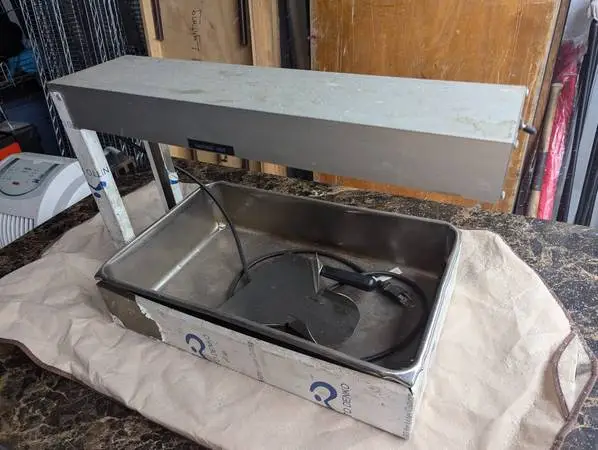 Hatco Glo-Ray 12 3/8 x 24 Stainless Steel Portable French Fry Warmer