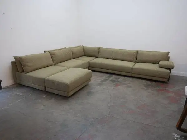 5-Pc Poliform Bristol Sofa in Green Chennile $4,500.00 137 W x 120 D