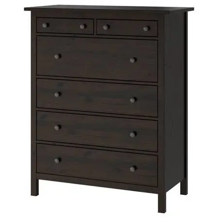 IKEA HEMNES 6-drawer dresser black-brown,L42”xH51”(address in description)