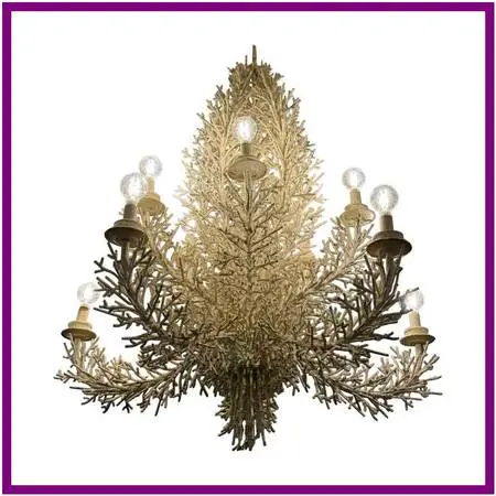 Pride Sasser For Cosona Manufacturing 10-light Metal Coral Chandelier