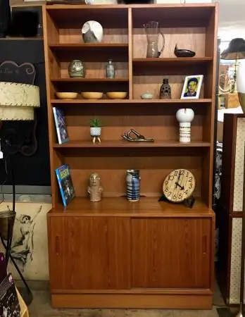 Poul Hundevad Danish Teak Bookcase Wall Unit