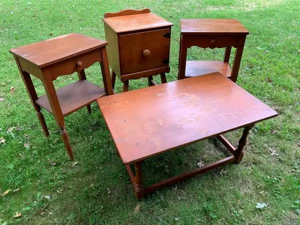 Mid Century Modern 4pc Rock Maple set