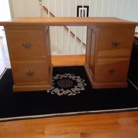 Solid Oak Office Desk