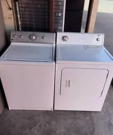 White Maytag Washer And Estate Electric Dryer