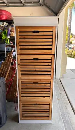 TYSK Paulina  4 - Drawer Shoe Cabinet.  ( 61”H x 22” W x 10”D ).
