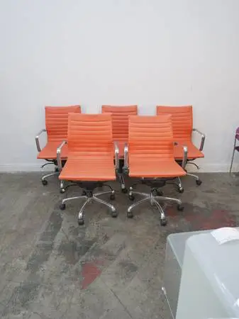 Orange Vinyl Office Chair (We Have 4)