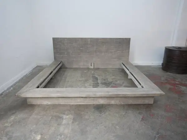 Restoration Hardware Style Reclaimed Oak Panel King Bed As-Is