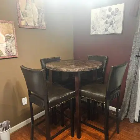 4 PIECE MARBLE PUB KITCHEN SET $250 OBO