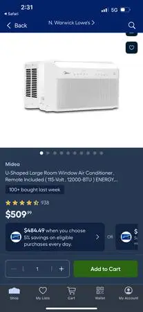 Air Conditioner. BRAND NEW NEVER OPENED. Midea 12,000 BTU