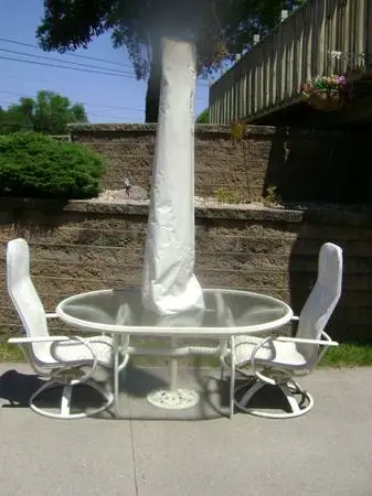 Table,Awning and 2 Chairs
