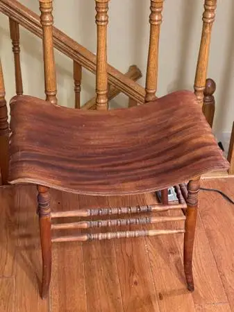 VINTAGE CROCKER CHAIR CO. CURVED STOOL