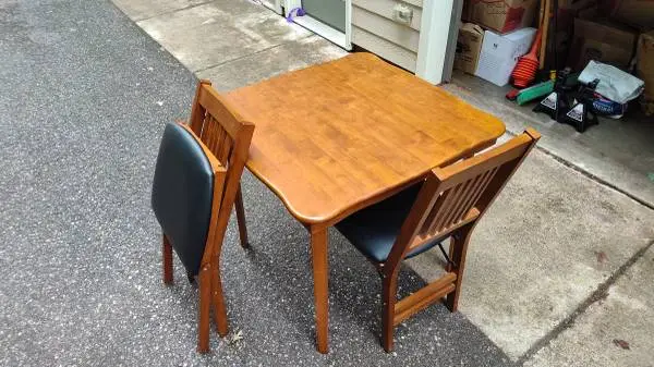 Stakmore Wooden Folding Table and Chairs