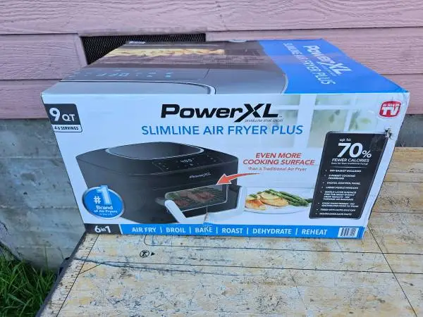 PowerXL Slimline Air Fryer Plus Large 9QT 6 in 1 8 Settings -Brand New