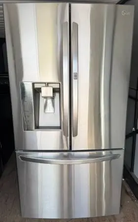 Clean & Tested LG 30.5 cu ft French Door Refrigerator Stainless — $500