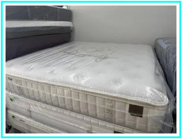 California King Koil Natural Collection Eurotop Mattress & Boxes Bed