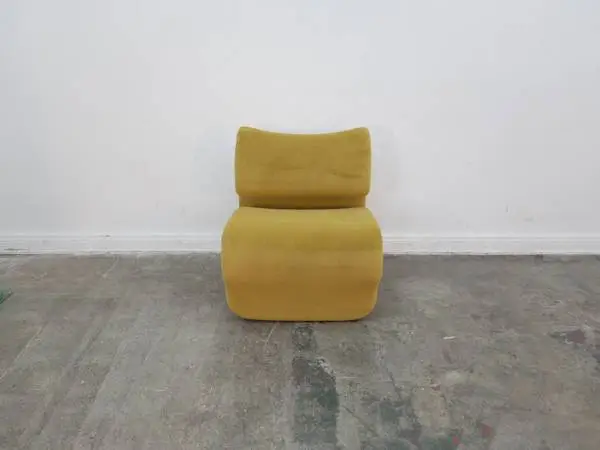 Etcetera Easy Chair Style in Yellow Velvet