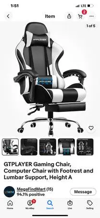 BRAND NEW IN BOX ACE GT PLAYER GAMING CHAiR