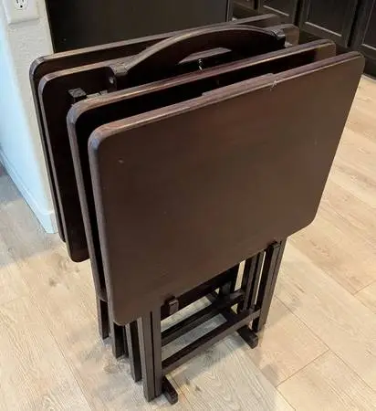 📺 TV Trays - Set of Four with handy storage stand 🍔