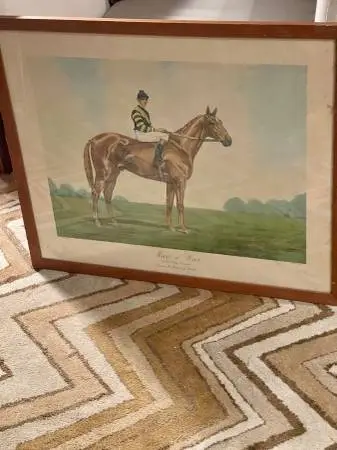 BEAUTIFUL MAN O’ WAR LITHOGRAPH  from 1921