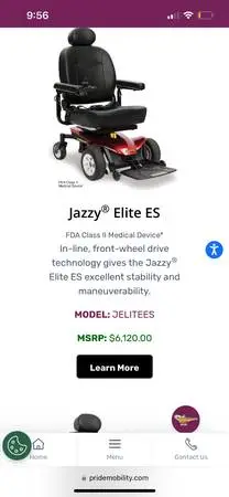 Jazzy motorized scooter