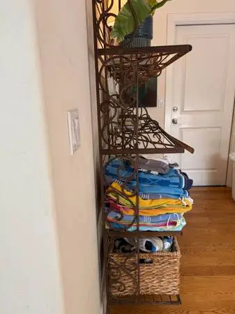 Wrought Iron & Brass Baker Rack