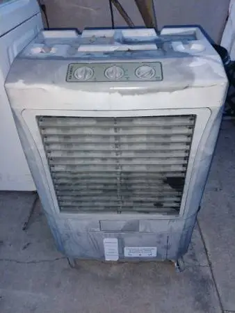 Hessaire portable swamp cooler for garage or shop