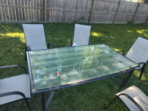 Offer, glass table x6 chairs set