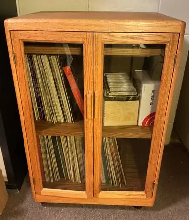 Sonrise oak audio equipment cabinet