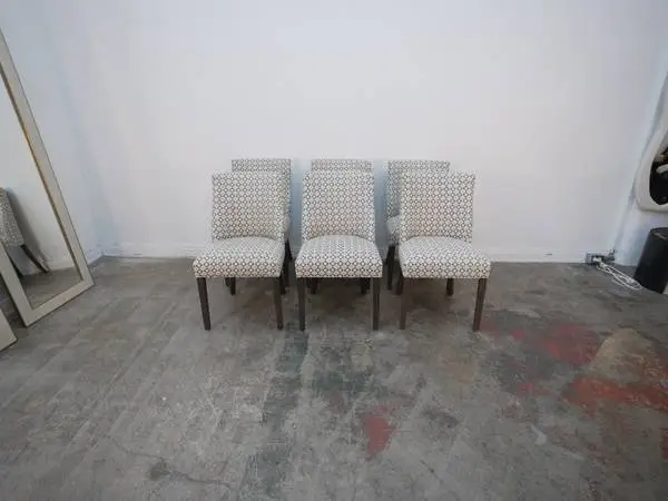 Set of 6 Restoration Hardware 1940’s French Barrel back dining chairs