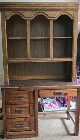 Oak Desk with Hatch