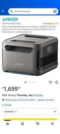 New in box extended portable battery