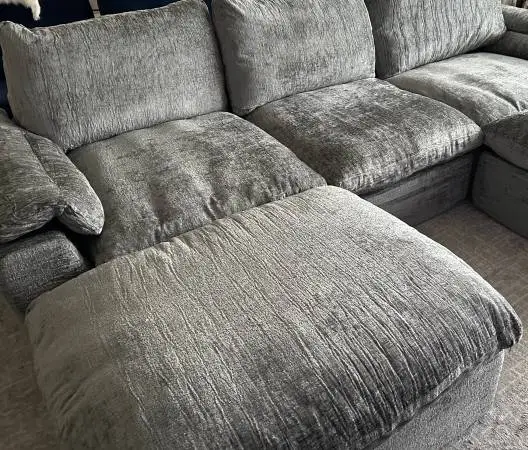 COUCH BRAND NEW and 2 ottomans--just set it up!