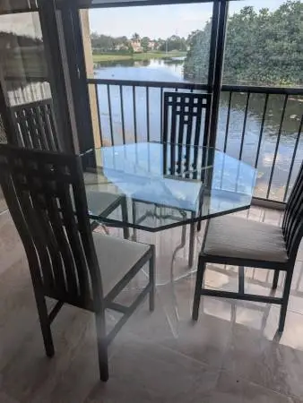 Glass Top Table – 4 chairs