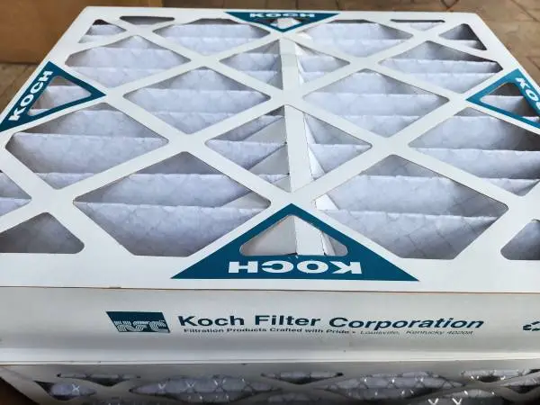 (Pack 5) 16x20x4 MERV 8 Koch Pleated Air Filters HVAC Furnace