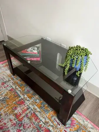 Glass & Wood TV Stand / Entertainment Center