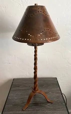 Forged Iron Rustic Table Lamp