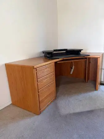 Corner Desk with cabinet