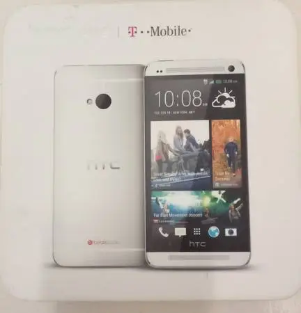 HTC One M7 (Mint) T Mobile silver aluminum body
