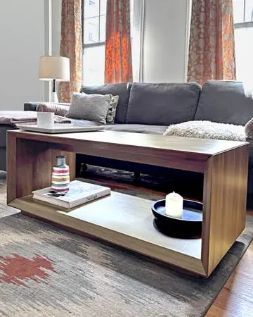 Modern Coffee Table With Open Shelf LIKE NEW!