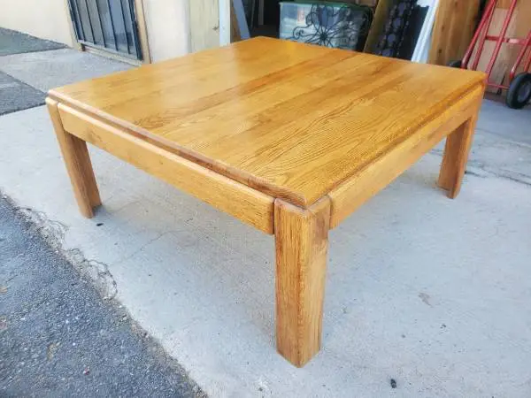 Solid oak coffee table