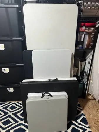 7 Folding Tables Multiple Sizes